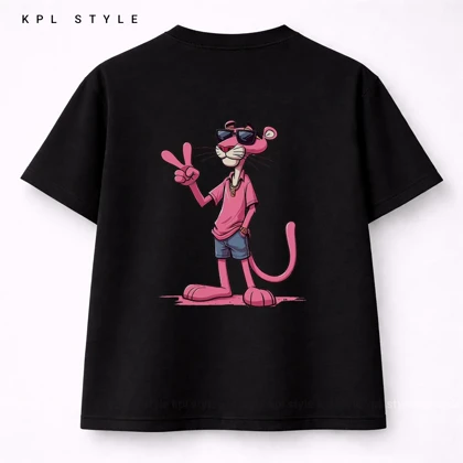 تیشرت پلنگ صورتی | قواره باکسی %100 پنبه کد 1294