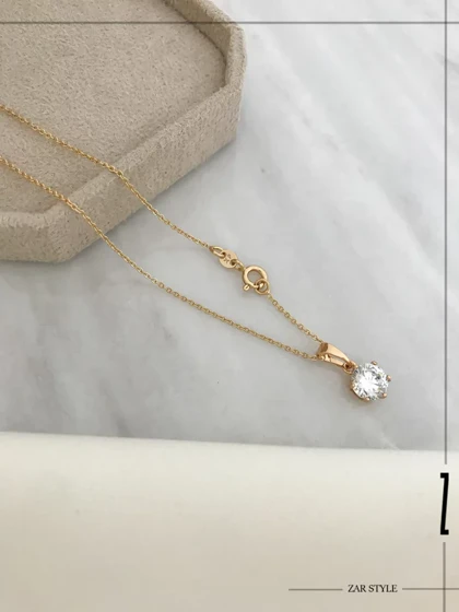 گردنبند زنانه تک نگین