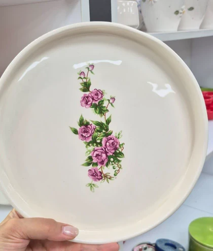 ست چای خوری فنجان و قندان دو نفره گل سرخی