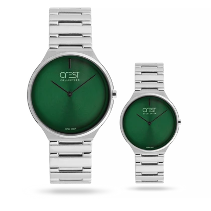ساعت مچی ست کرست بند استیل نقره ای کد Crest 9076/2