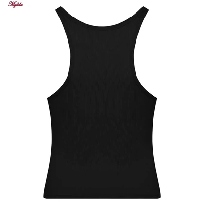 کراپ تاپ زنانه مدل بند سیلیکونی پددار مشکی