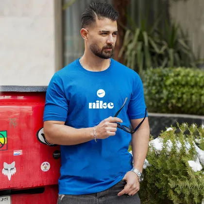 تیشرت مردانه2 NIKE آبی کاربنی