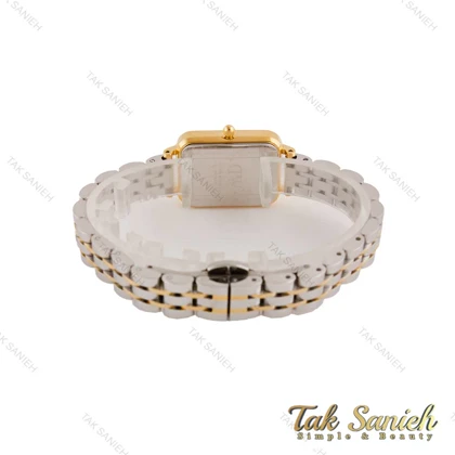 ساعت دنیل ولینگتون زنانه مستطیلی دورنگ طلایی صفحه سبز طرح دار DW-4710-L