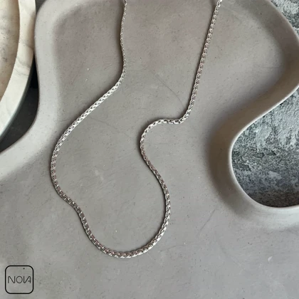 گردنبند نقره مردانه حصیری کد 0251249