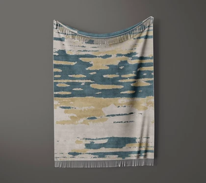 شال مبل ریش دار sofa shawl 332