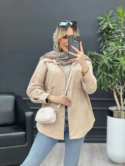 شومیز آستین پاگن پشت پیله