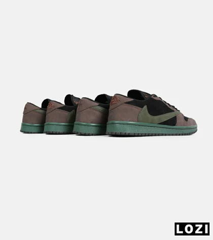 کفش کتانی مردانه قهوه ای مشکی سبز NIKE travis scott