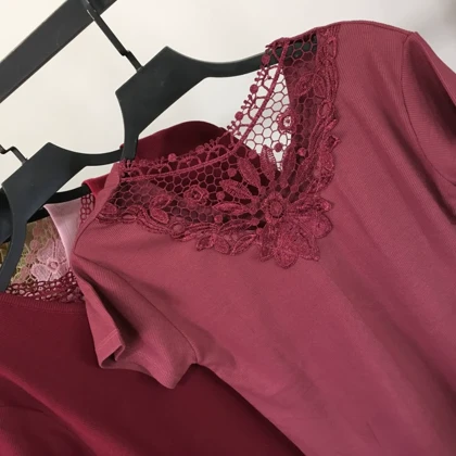 تیشرت پشت گیپوری زنانه