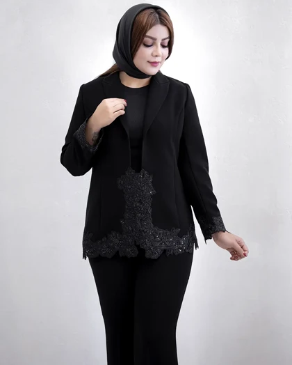کت کرپ یقه انگلیسی