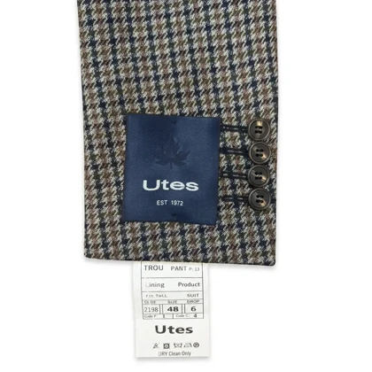 کت تک دو دکمه یقه ناچ طرح پیردوپل سه رنگی مردانه برند Utes