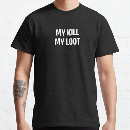 تیشرت با طرح My kill My loot پابجی کد 13548