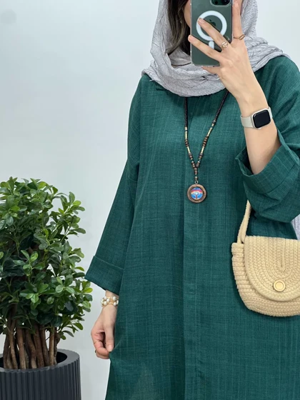 مانتو بلند دکمه دار ماندانا 3