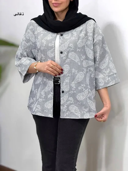 تونیک مانتویی لینن بهارگل