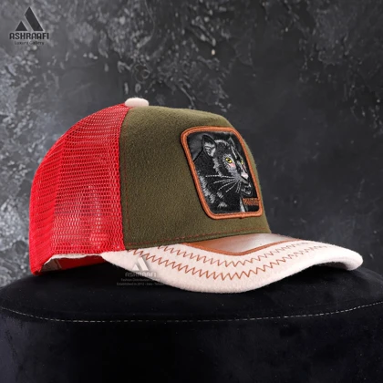 کلاه گورین طرح پلنگ Trucker Cap HA17