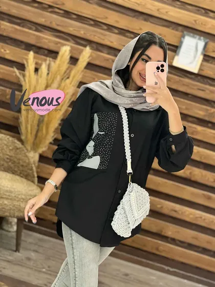مانتو نگین‌دار طرح چهره