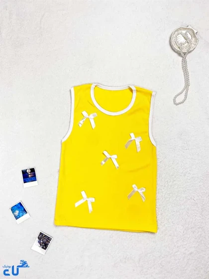 تاپ پاپیونی زنانه دور سفید کبریتی فانریپ