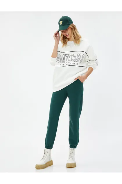 شلوار ورزشی Jogger با کمربند الاستیک و جزئیات جیب 4WAL40002IK