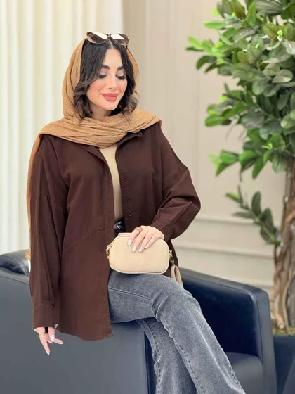 شومیز پشت پیله برش‌دار