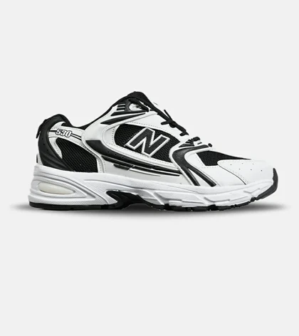 کفش کتانی مردانه و زنانه سفید مشکی NEW BALANCE 530