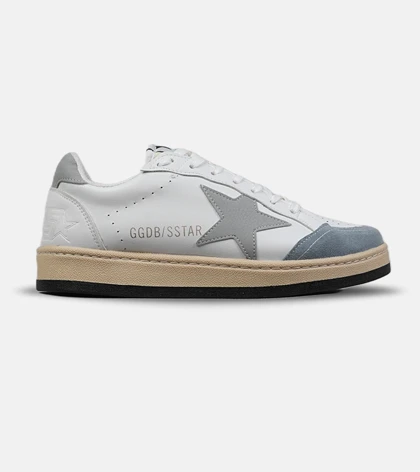 کتانی کژوال گلدن گوس سفید طوسی مردانه و زنانه مدل 9142 کفش اسپرت Golden Goose
