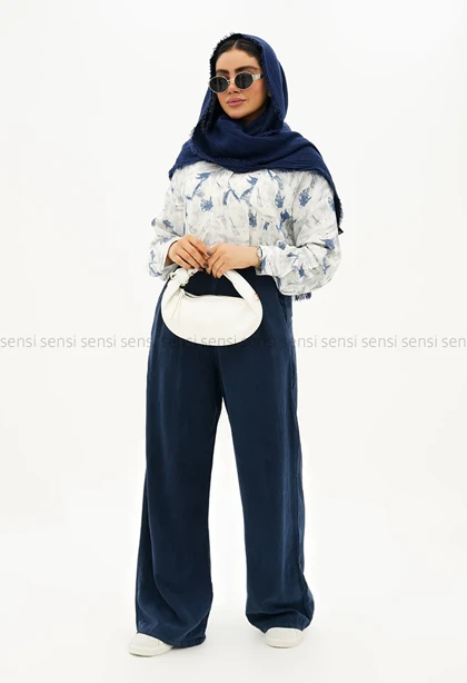 شومیز جلو بسته یقه هفت کد1005312