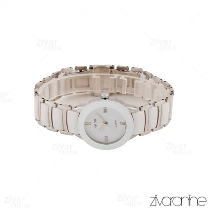 ساعت رادو زنانه سرامیکی دو رنگ سیلور سفید 105577