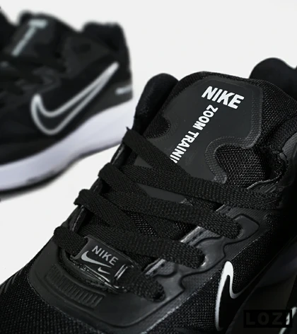 کفش کتانی بزرگ پا مشکی سفید نایک NIKE air zoom مدل 8835