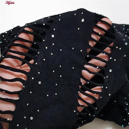 سرهمی فانتزی زنانه مدل نگین‌دار کد 4860-7163 رنگ مشکی