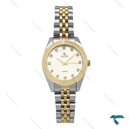 ساعت داتیس زنانه D8889L دورنگ طلایی صفحه سیلور Datis-6909-L