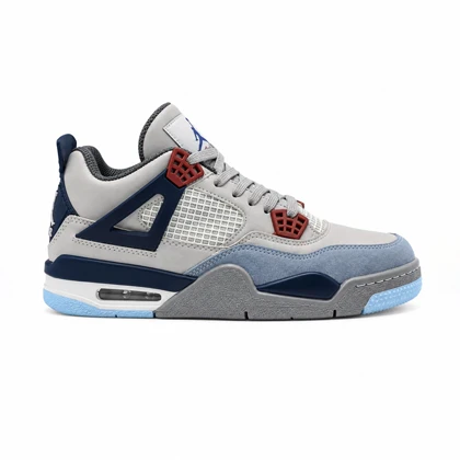 کفش و کتانی مردانه ساق‌دار مدل جردن NIKE AIR JORDAN 4 رنگ طوسی کد 2190