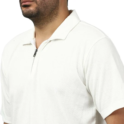 پولوشرت آستین کوتاه نیم زیپ مردانه کاکتوس مدل 251455