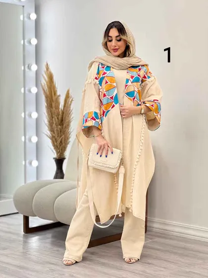 مانتو پانچ طرح دار