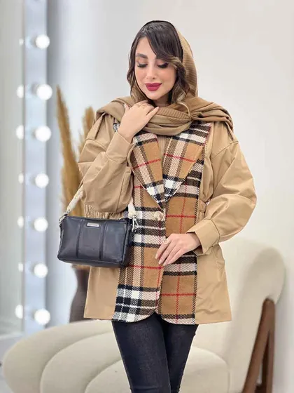 بارانی ترکیبی بغل کش