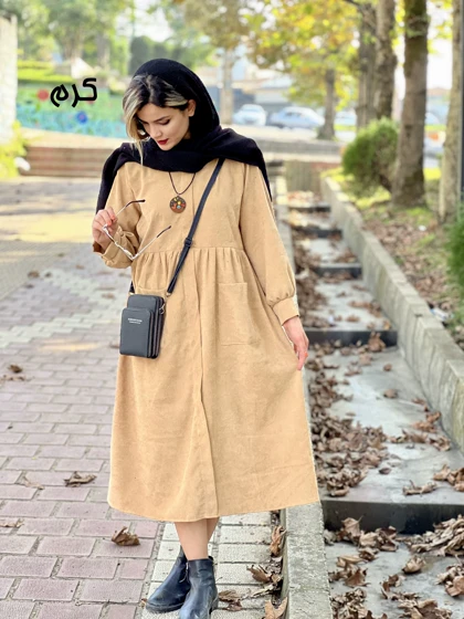 پیراهن مانتویی دوجیب بهار