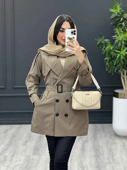 بارانی شش دکمه ژیله گرد