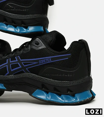 کفش کتانی مردانه مشکی آبی ASICS GORETEX