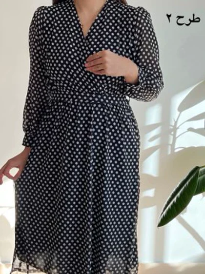 پیراهن حریر سرمه سری 16
