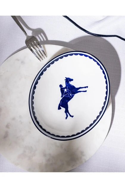 بشقاب سرو Madame Coco مدل Reve Bleu Tierra Bone China