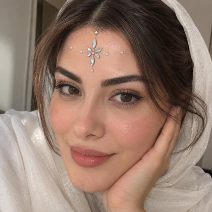 نگین چسبی تزئینی هفت رنگ ورقه ای