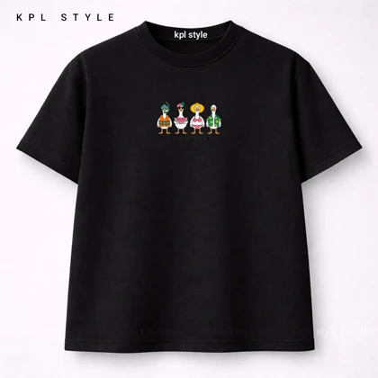 تیشرت باکسی 100٪ پنبه با چاپ مینیمال گرافیکی | کد 1322