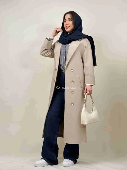 لانگ کت زنانه مدل نیلو