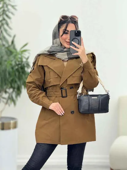 بارانی دو تکه جیب پیله