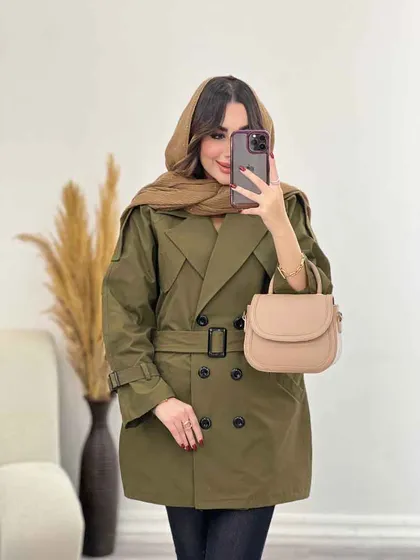 بارانی ژیله هلالی شش دکمه