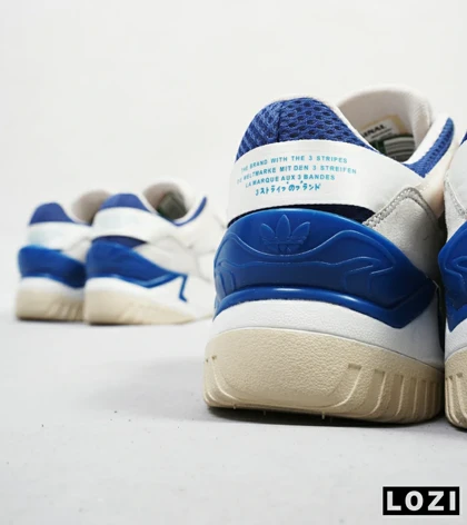 کفش کتانی مردانه سفید طوسی آبی ADIDAS niteball 2.0