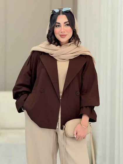 مانتو جیب نما سرشانه پاگن