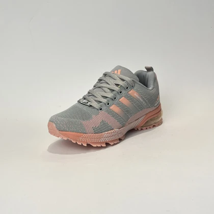 کفش راحتی آدیداس ماراتن کپسول دار طوسی صورتی با کفی ایرکول فوم