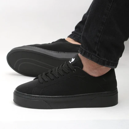 کفش و کتانی روزمره و راحتی مردانه مدل برشکا BERESHKA رنگ مشکی کد 41245