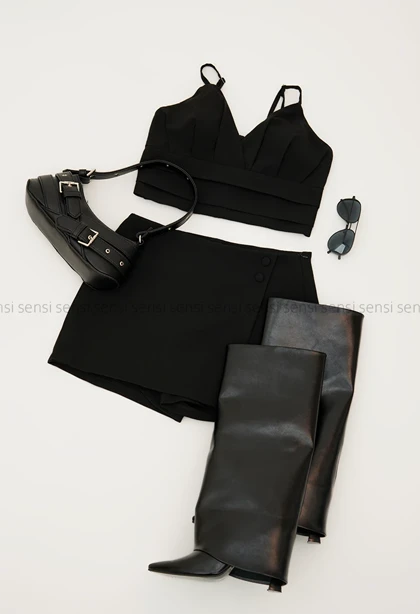 ست نیم‌تنه دامن نما مازراتی کد1005328