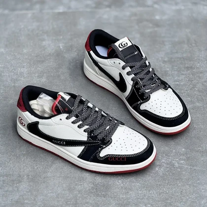 کفش نایک ایر جردن وان لو تراویس اسکات گوچی Nike Air Jordan 1 Low Travis Scott Gucci