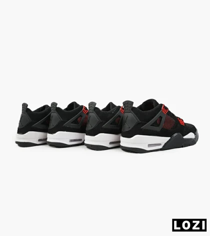 کفش کتانی مردانه مشکی قرمز Nike air jordan 4